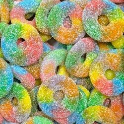 Anneaux multicolores sucrés (100g)