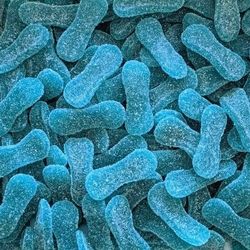 Langues BLEUES à la framboise sucrées (100g)