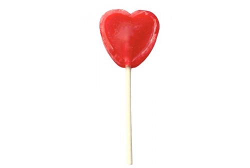 Sucette grand coeur rouge (PIECE)